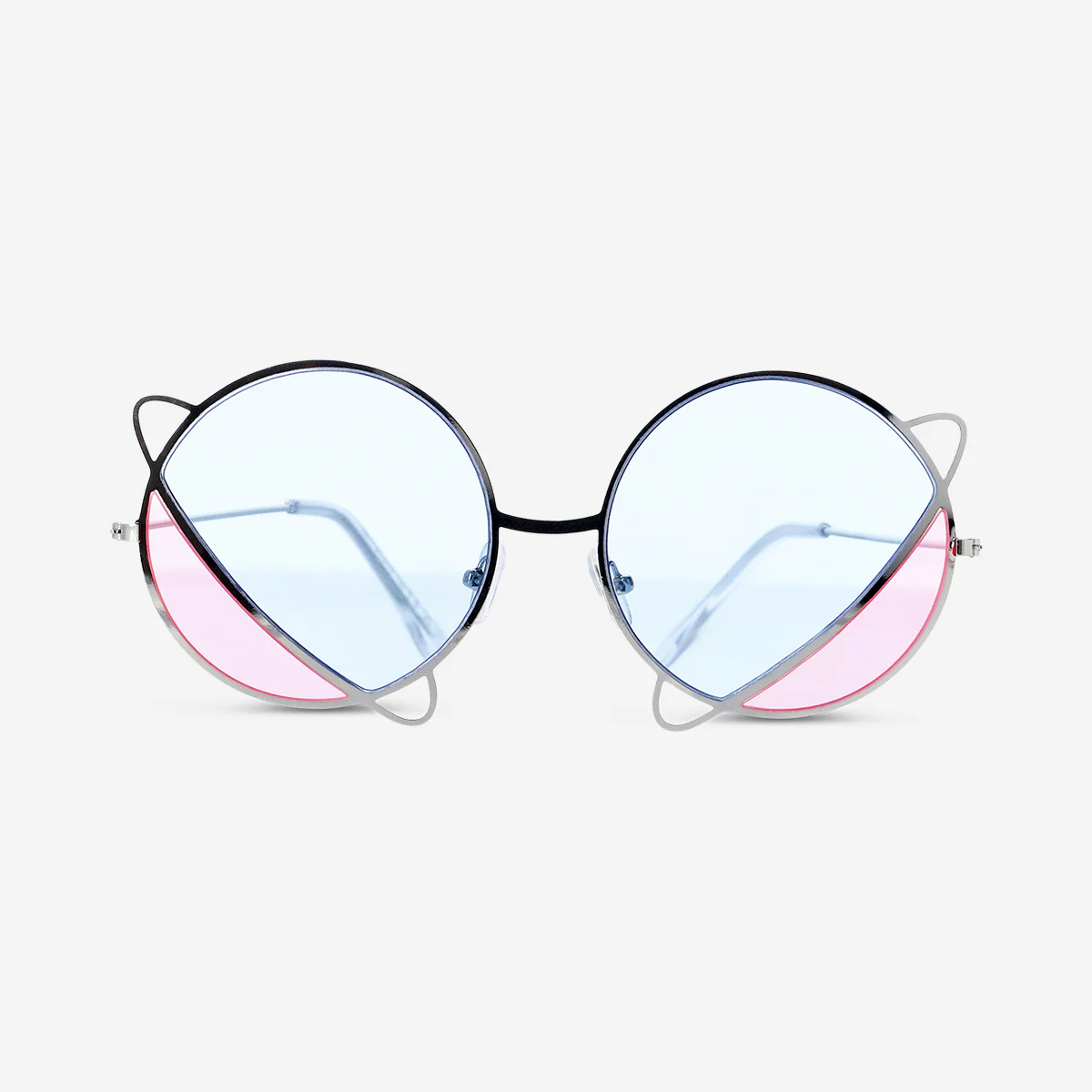 Round planet sunglasses with metal frame - Image 3