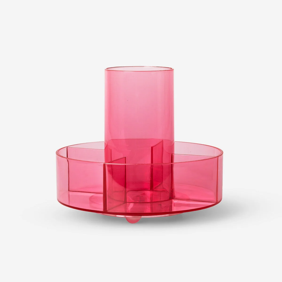 Round plexiglass cosmetics organiser - Image 2