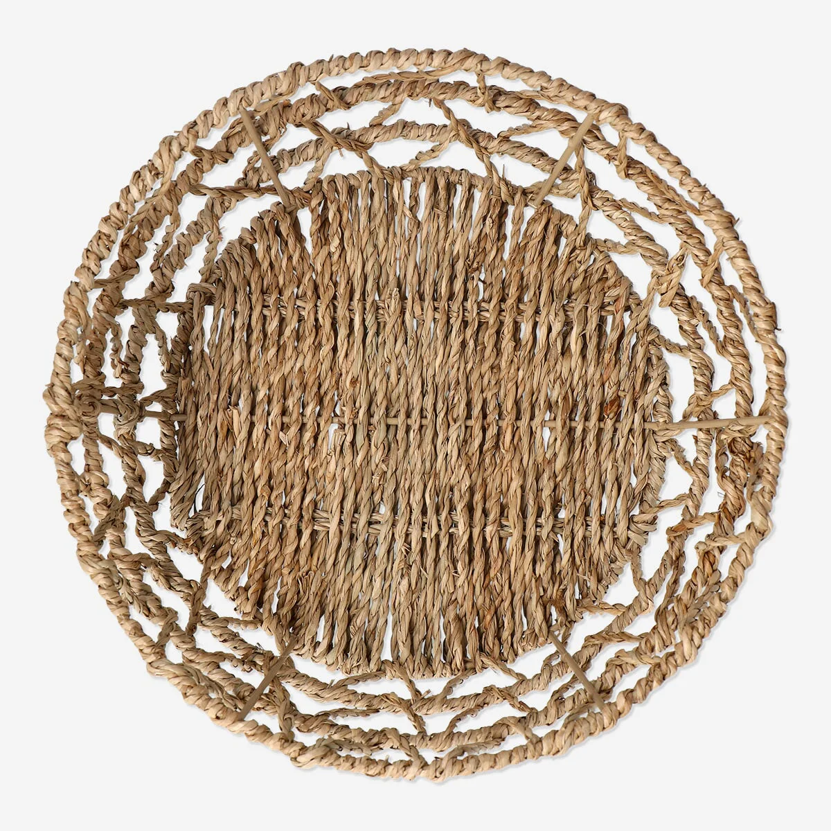 Round seagrass basket - 25 cm - Image 3