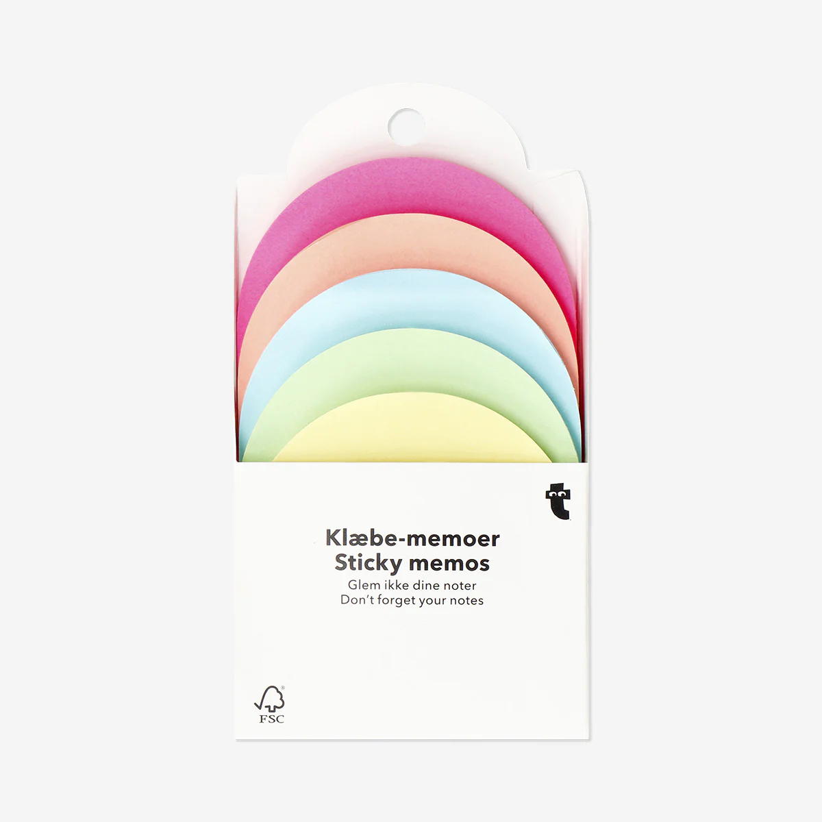 Round sticky memos - 5 pcs - Image 3