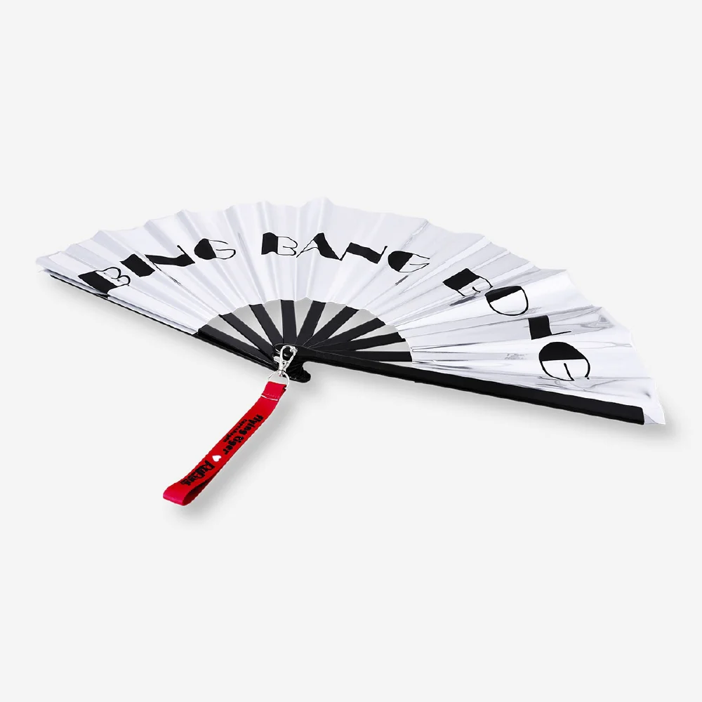 RuPaul's Drag Race x Flying Tiger Copenhagen - Silver clack fan with strap - Image 2