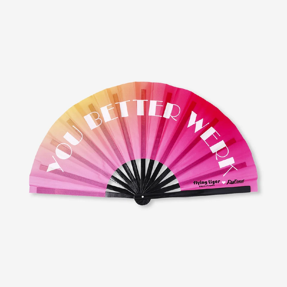 RuPaul's Drag Race x Flying Tiger Copenhagen - Clack fan with strap