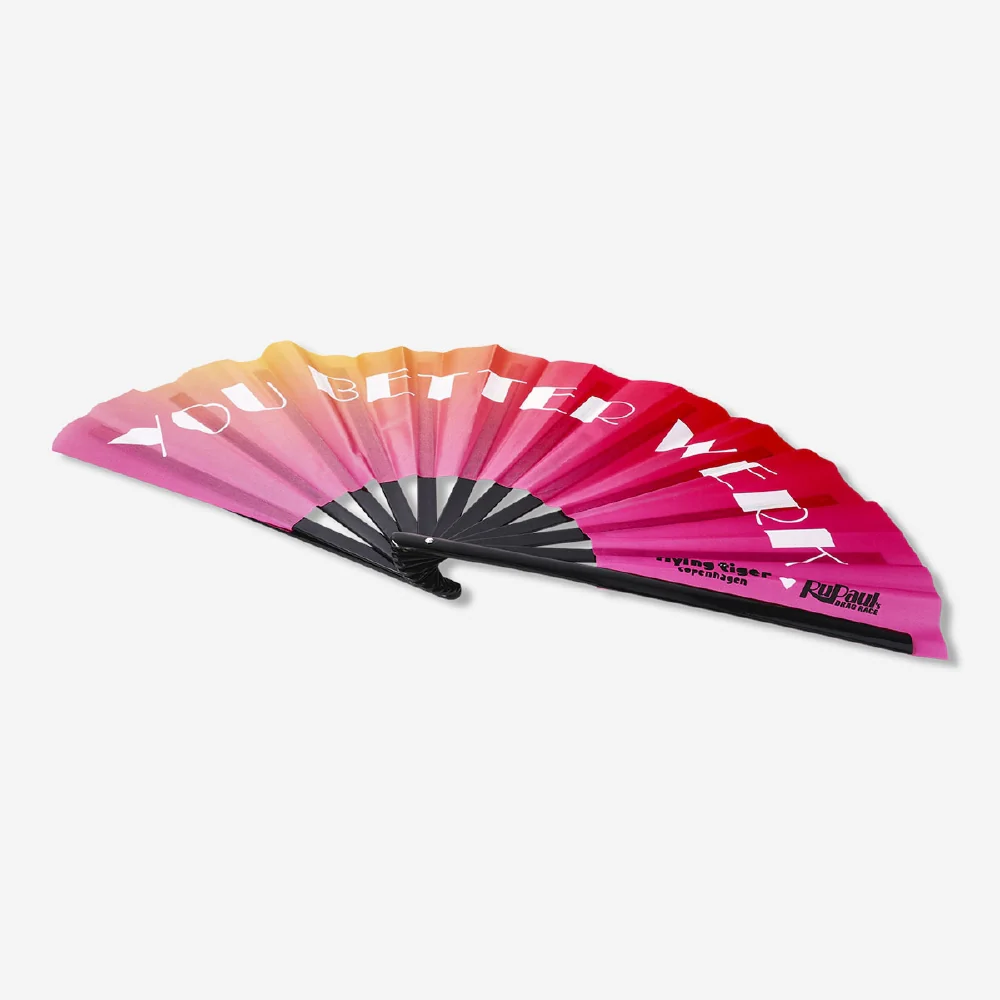 RuPaul's Drag Race x Flying Tiger Copenhagen - Clack fan with strap - Image 2