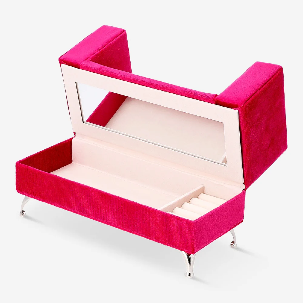 RuPaul's Drag Race x Flying Tiger Copenhagen - Velvet jewellery box as pink sofa - Image 2