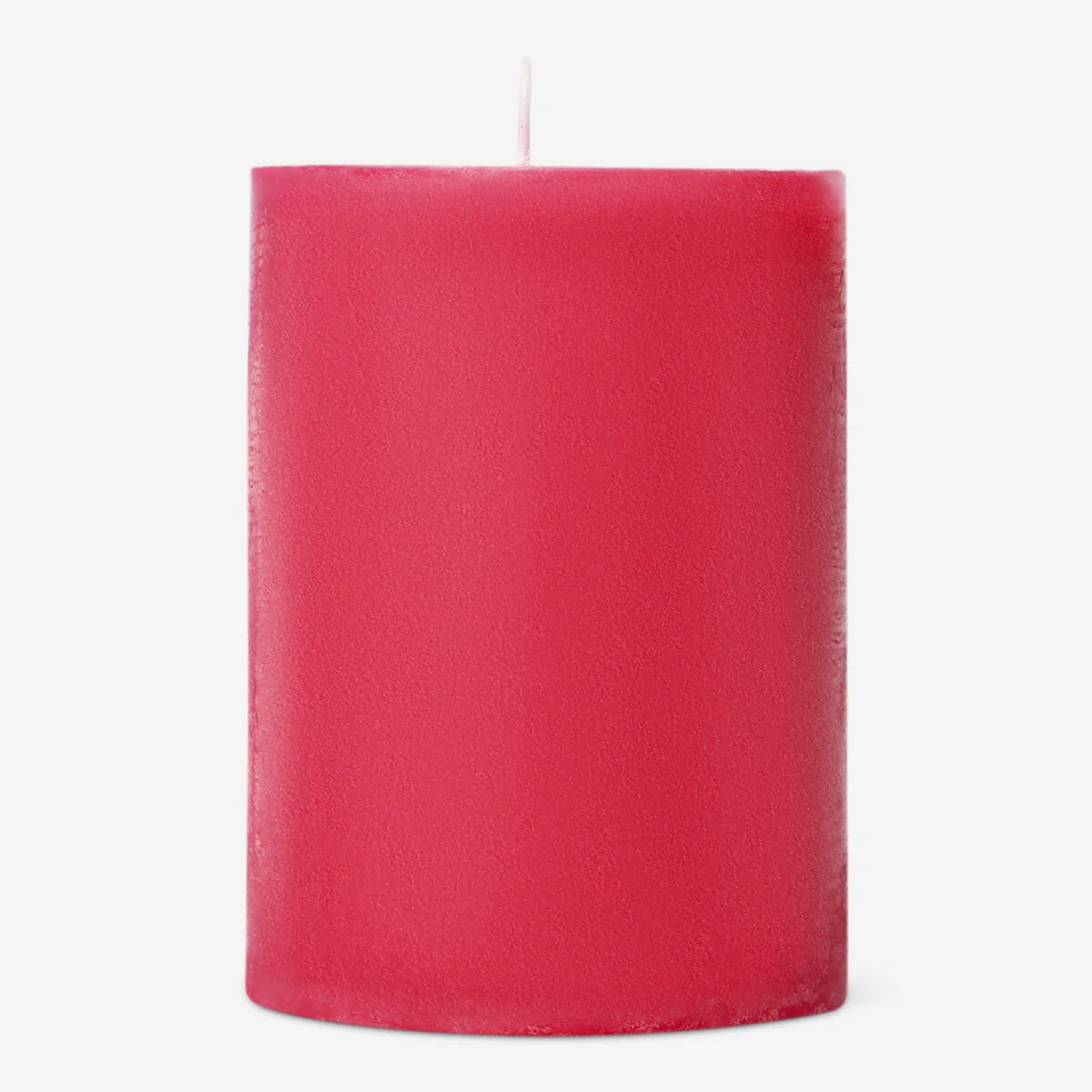 Rustic red pillar candle - 8 cm - Image 2