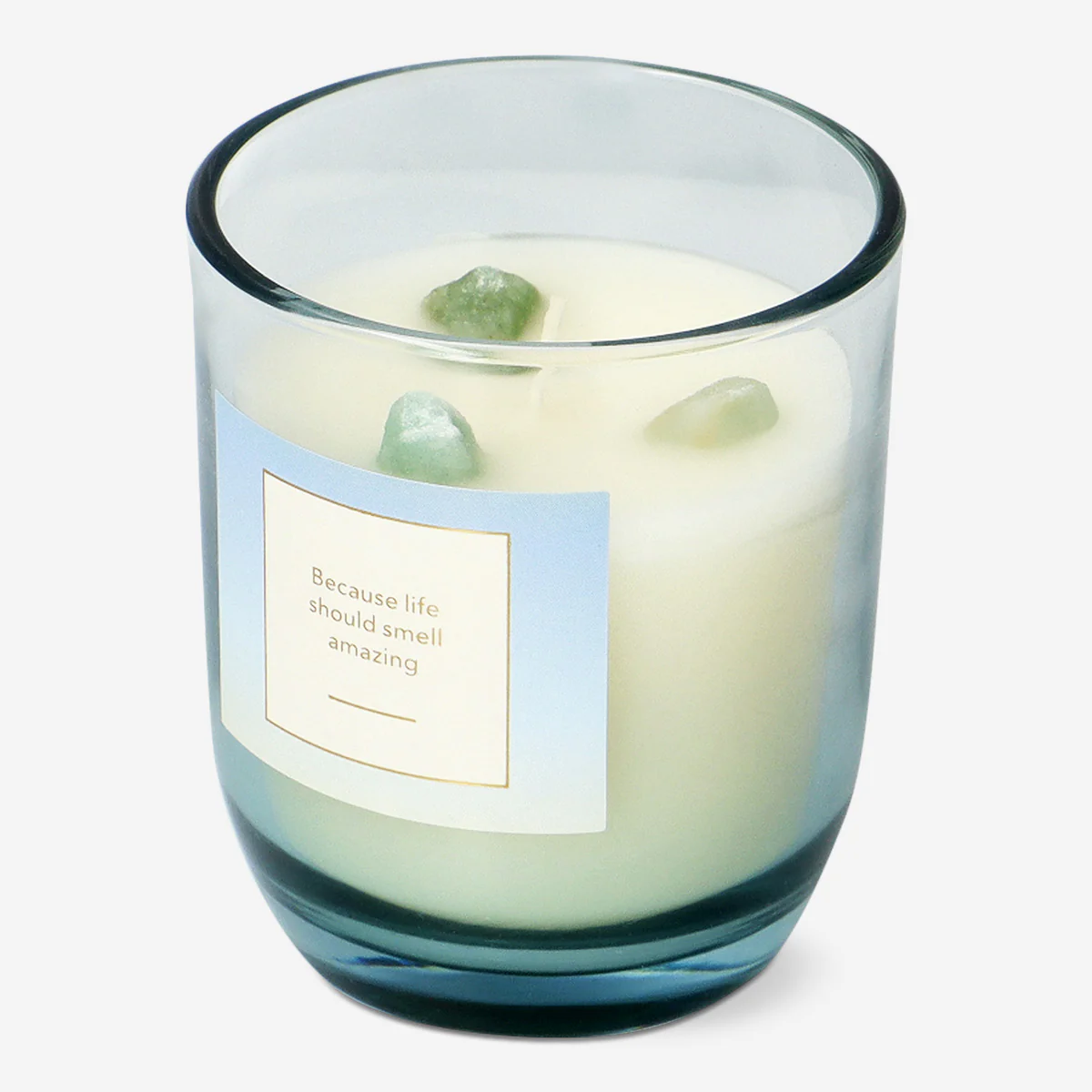 Scented candle with crystal stones - White birch fragrance - Image 2