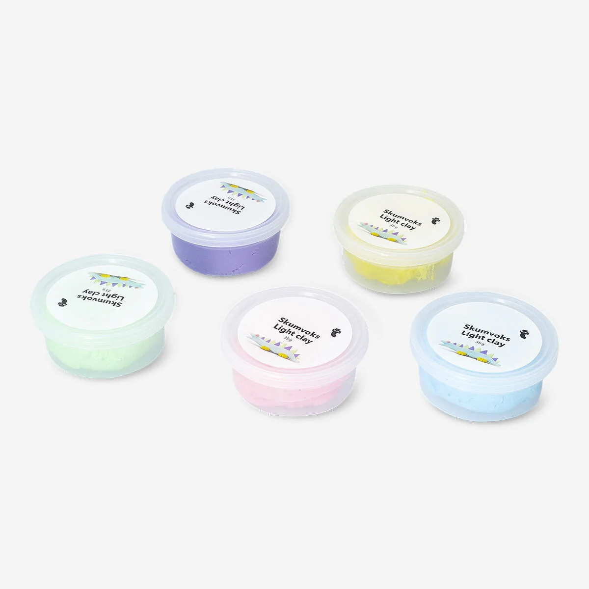 Self hardening light clay in pastel colours - 5 pcs - Image 2