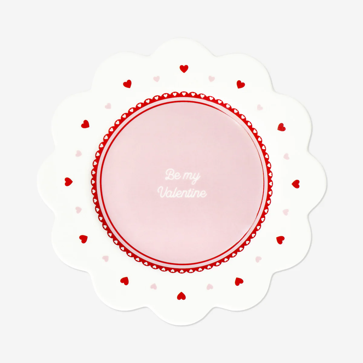 Serving plate with hearts and scalloped edges - 20 cm - Image 2