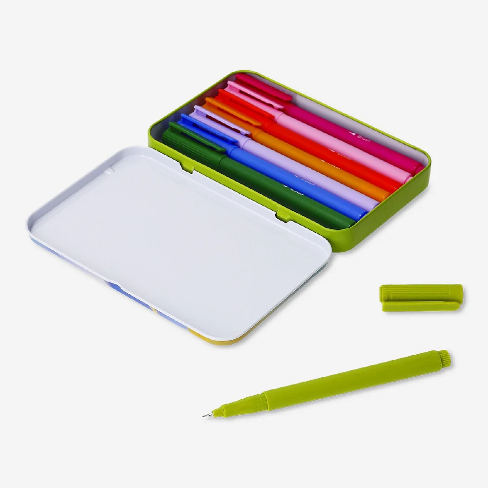 Set of drawing pens in tin box - 8 pcs - Image 3