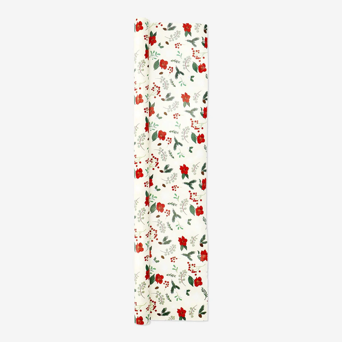 Set of wrapping paper with Christmas flowers - 3 pcs - Image 2