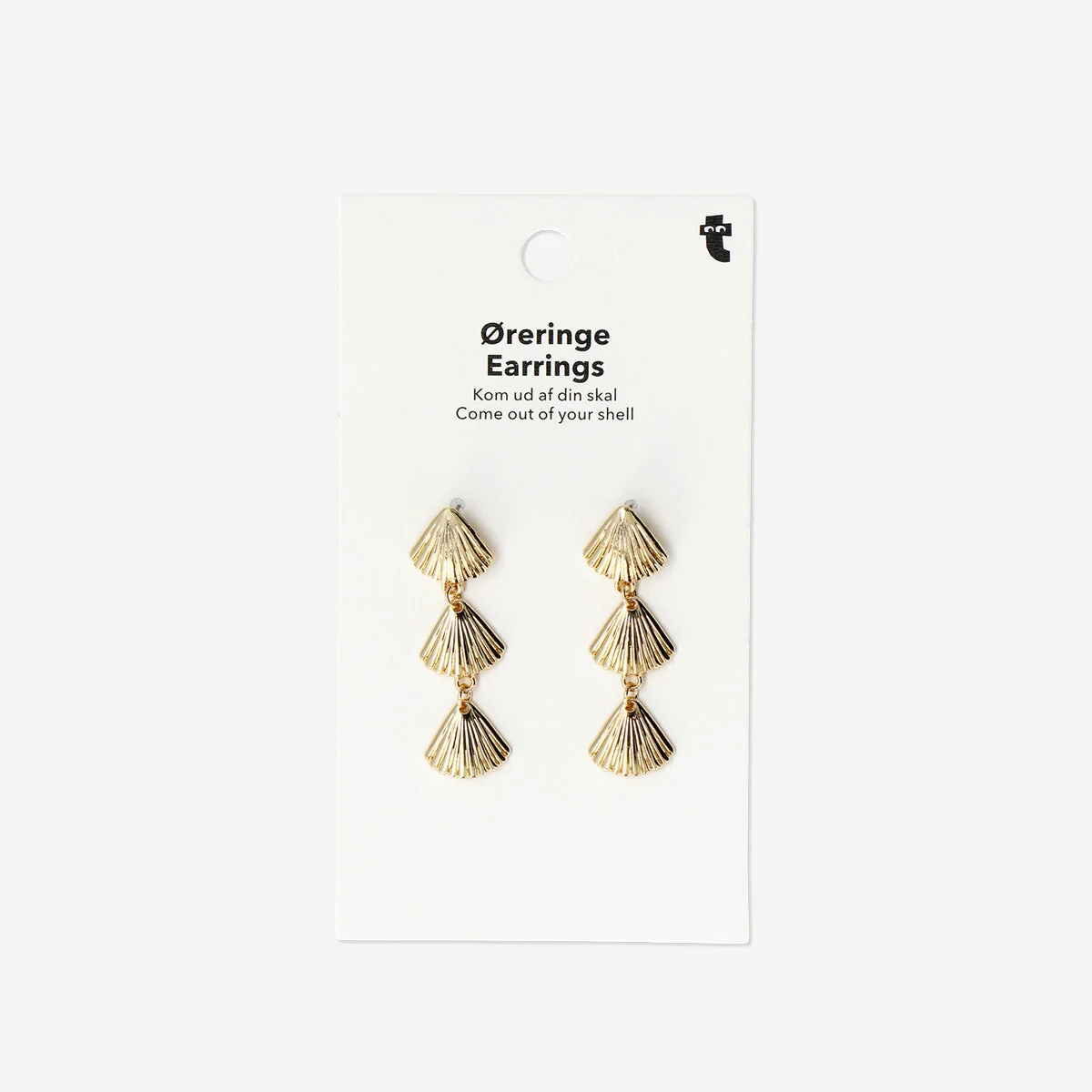Shells on a row earrings