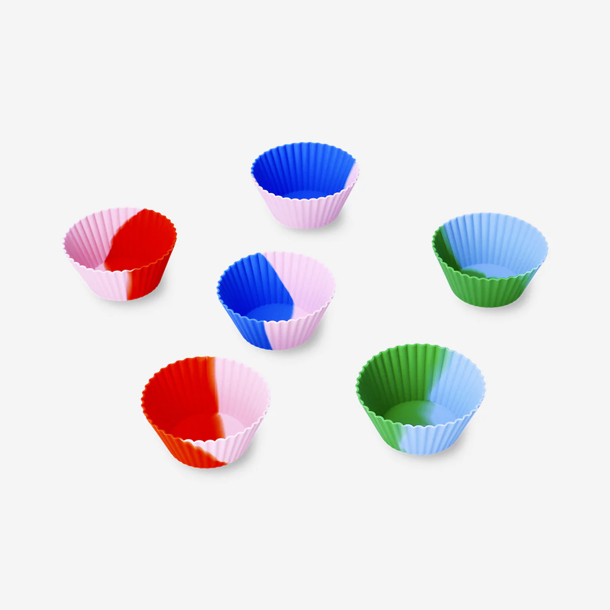 Silicone muffin baking molds - 6 pcs - Image 2