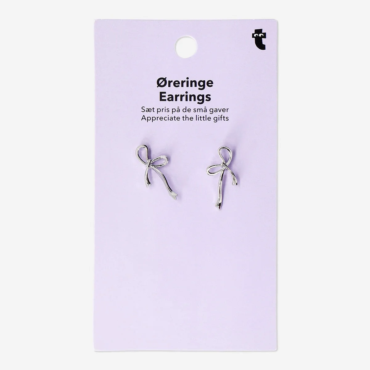 Silver bow earrings - 2 pcs - Image 3