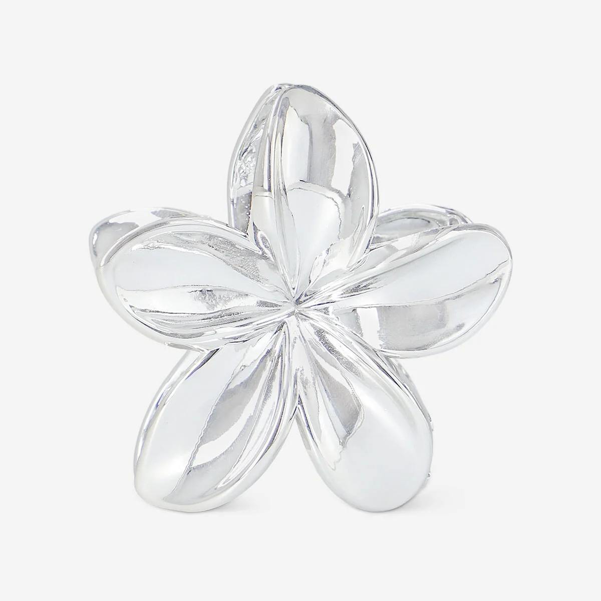 Silver flower hair clip - Image 2