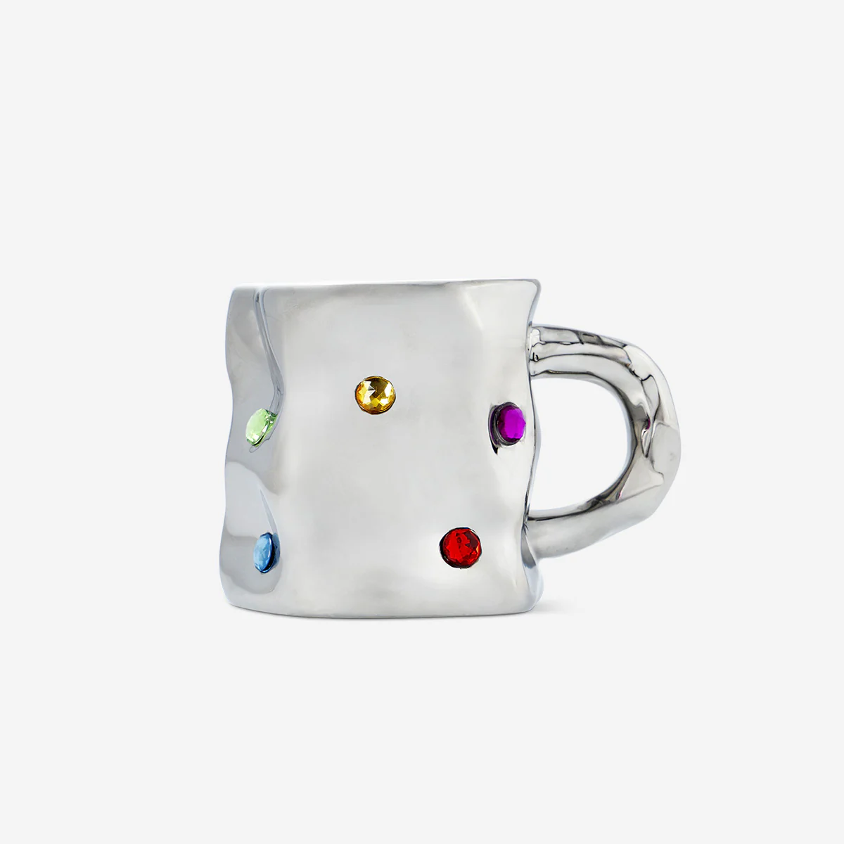 Silver mug with gemstones - 270 ml - Image 2