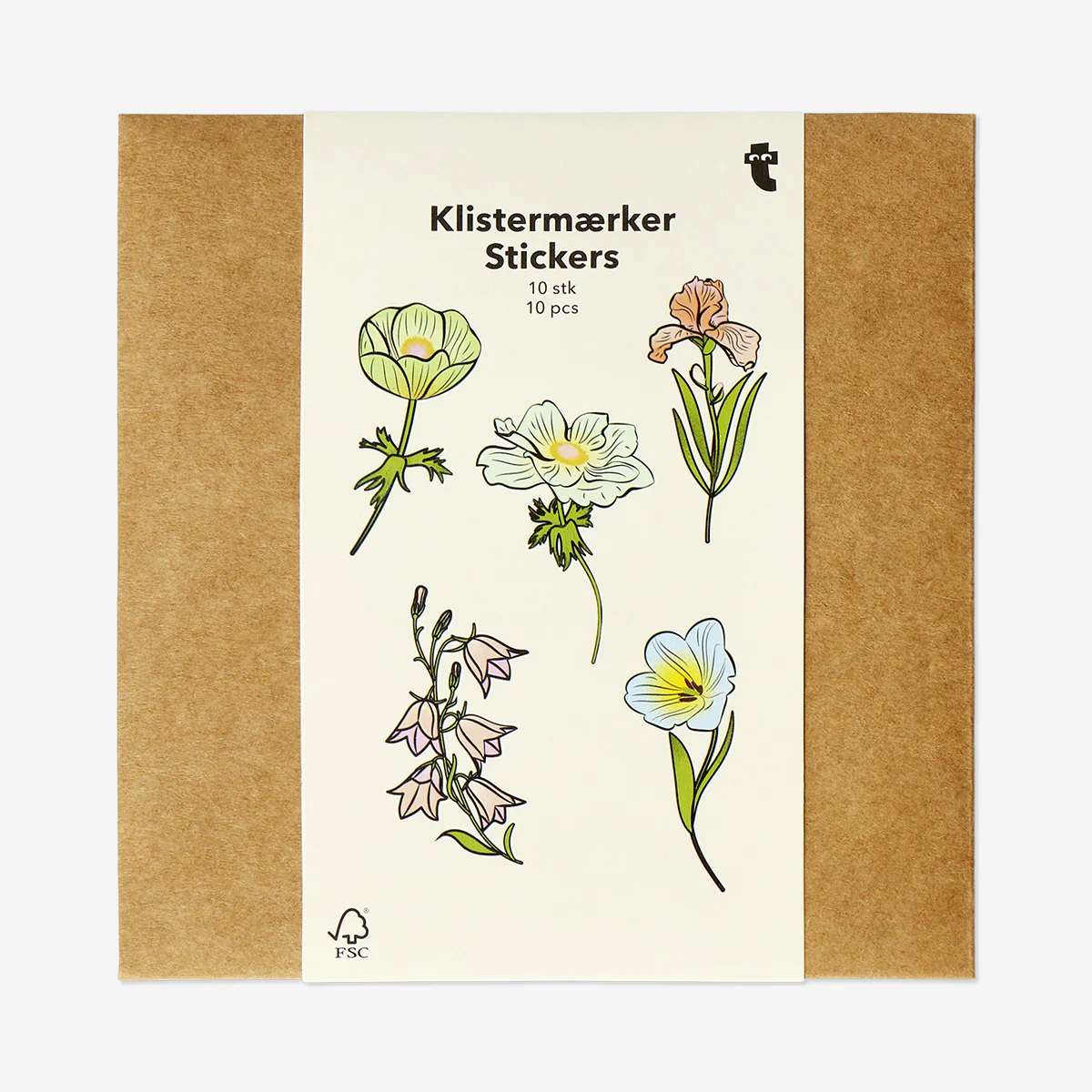 Single large flower stickers - 10 pcs