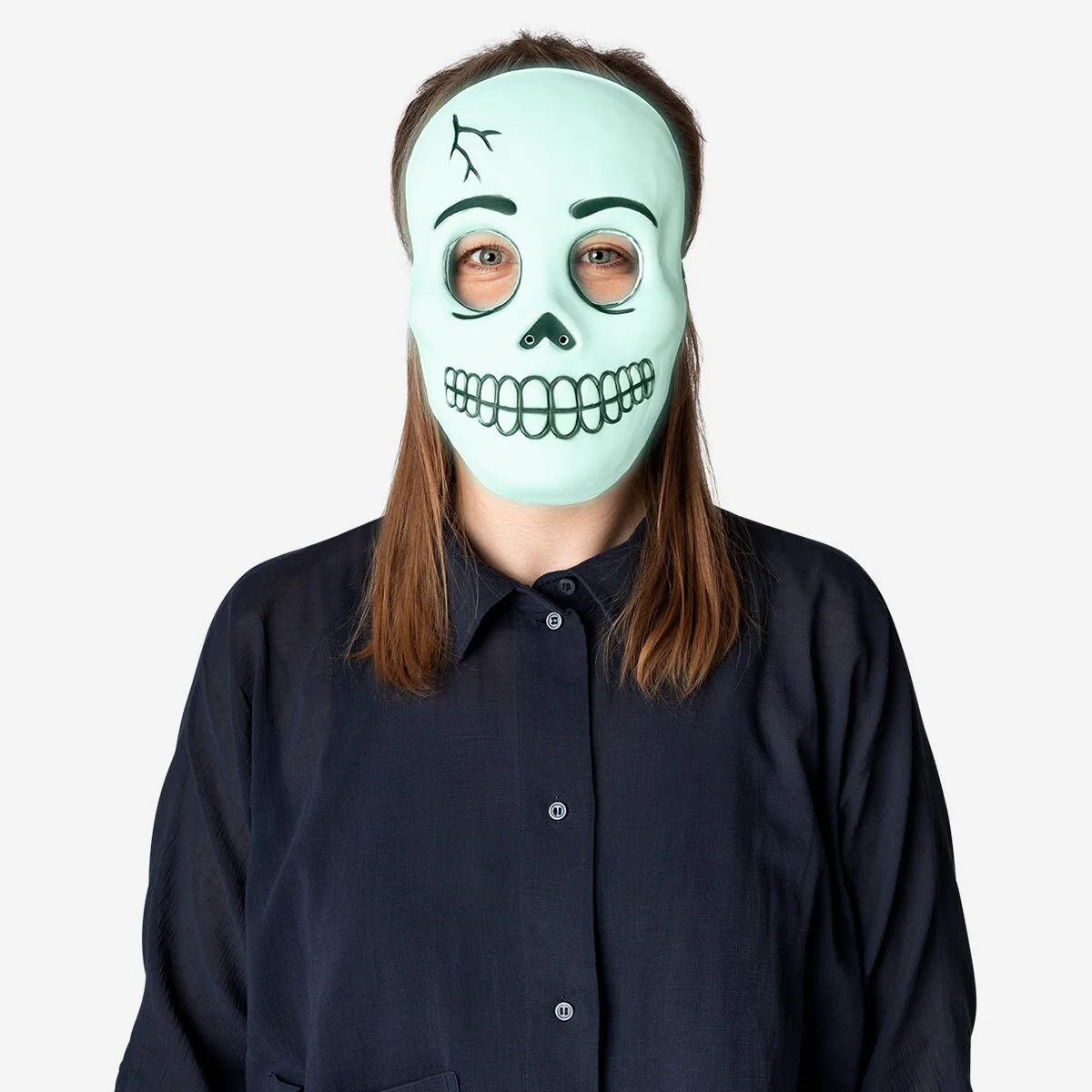 Skull mask that glows in the dark - For adults