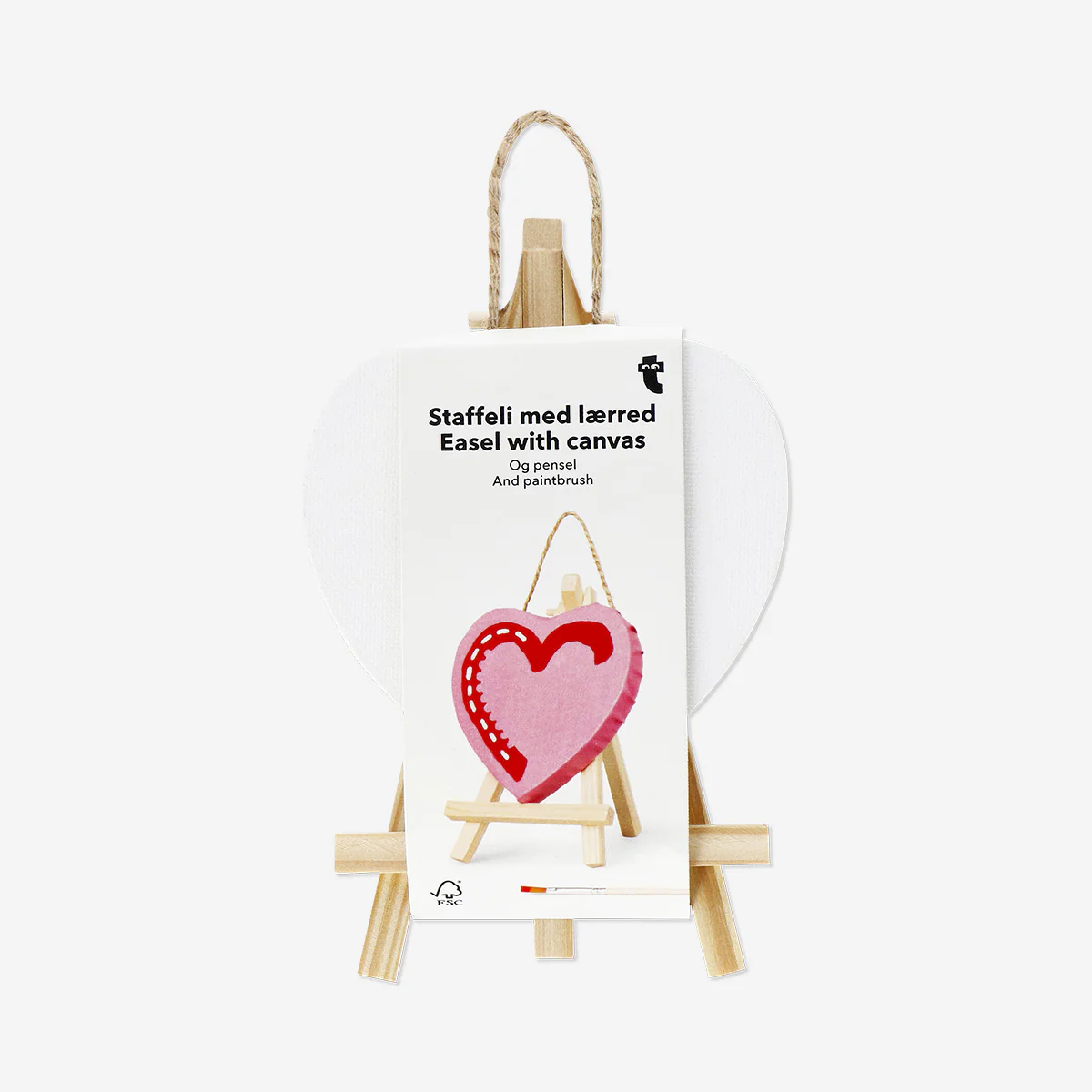 Small heart canvas with easel - Image 3