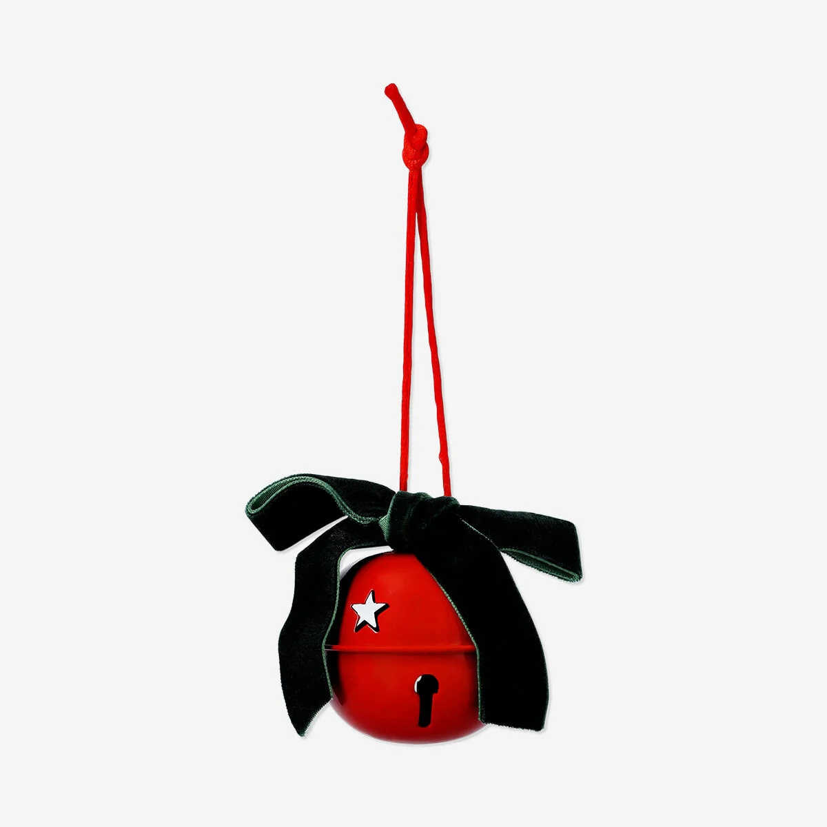 Small red bell with bow - 6 cm - Image 2