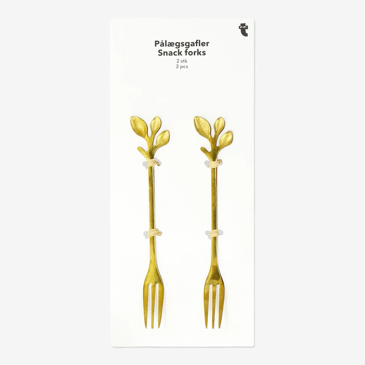 Snack Forks with Leaves - 2 pcs - Image 3