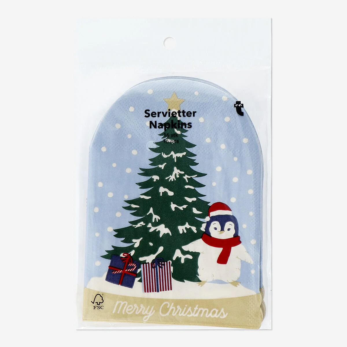 Snowglobe shaped napkins - 16 pcs - Image 3
