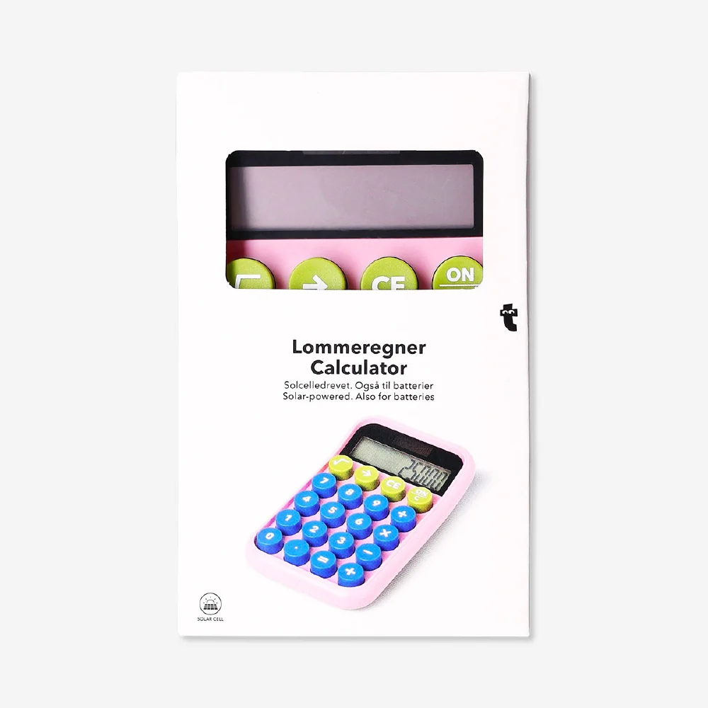 Solar powered pink calculator - Image 3