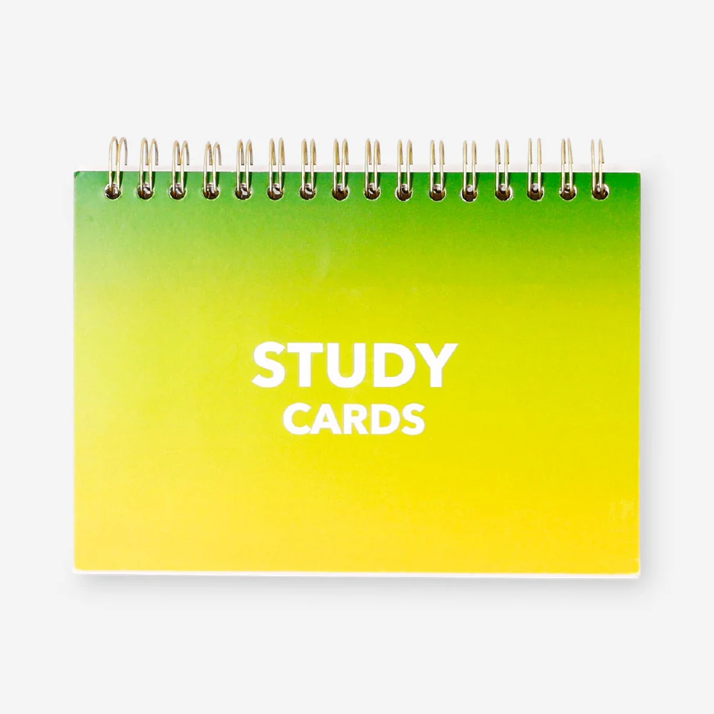 Spiral bound flash cards