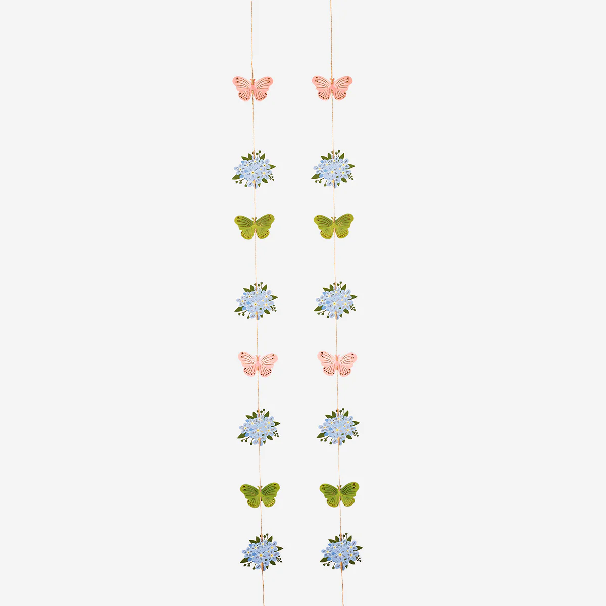 Spring garland with flowers and butterflies - 150 cm - Image 2