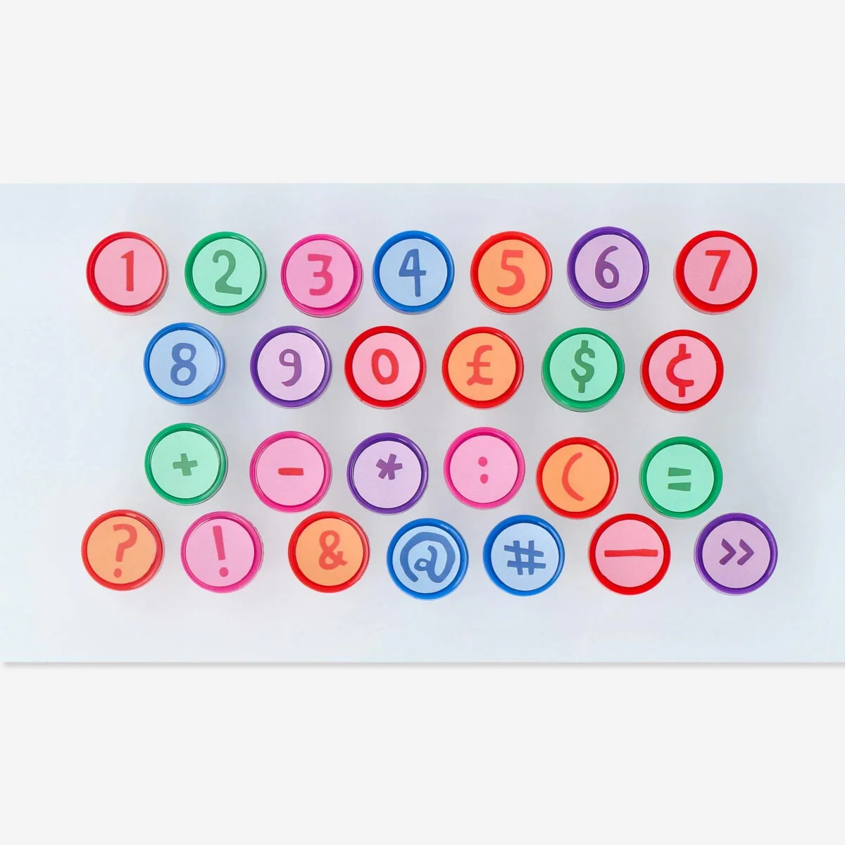 Stamps. Numbers and signs