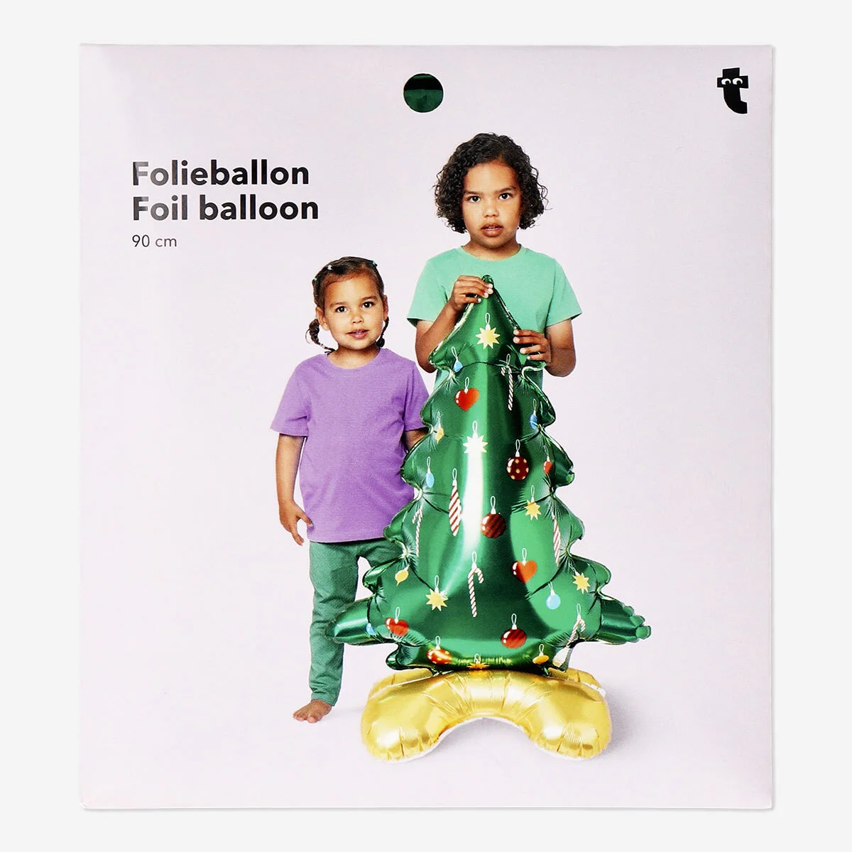 Standing Christmas tree foil balloon - 90 cm - Image 3