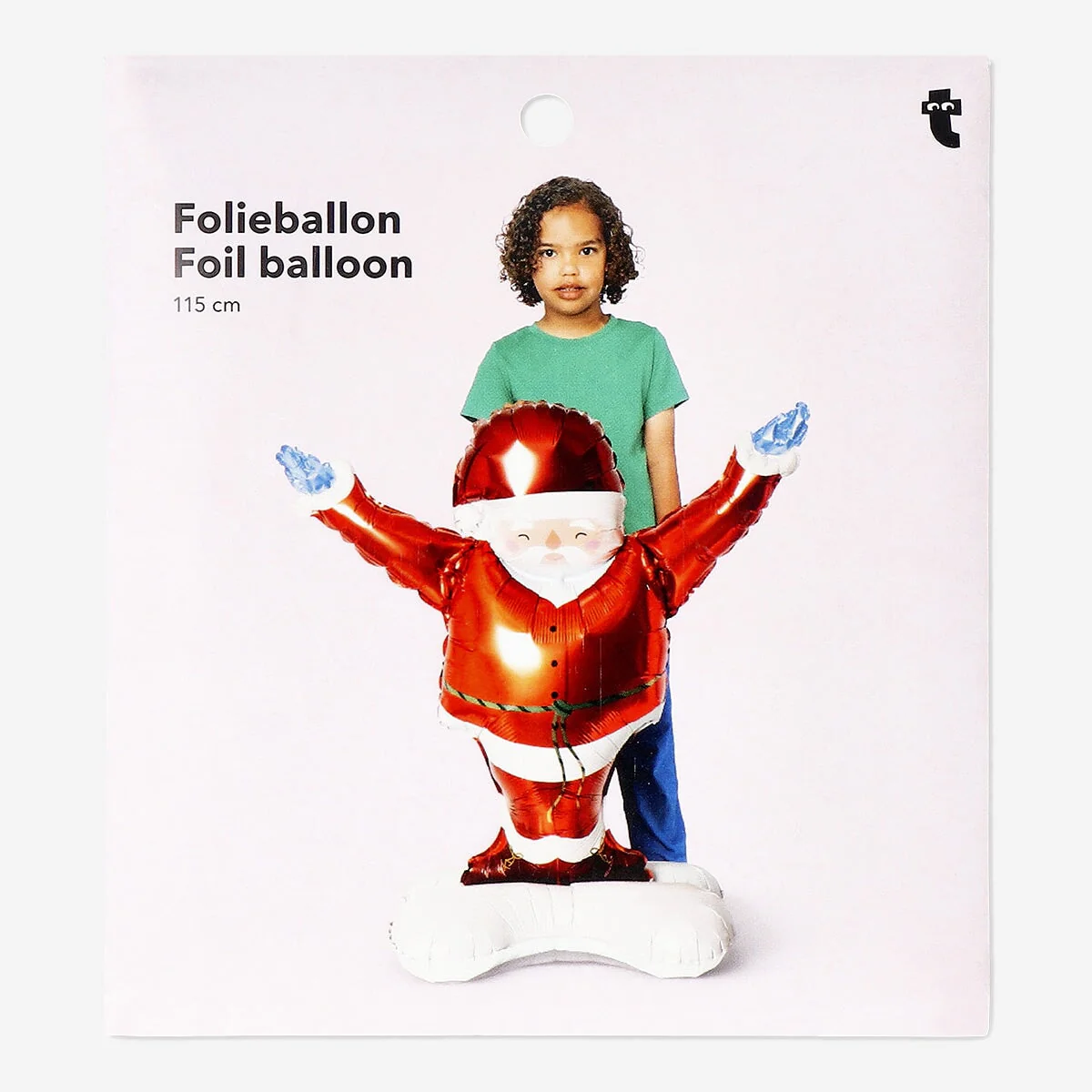 Standing santa foil balloon - 115 cm - Image 3