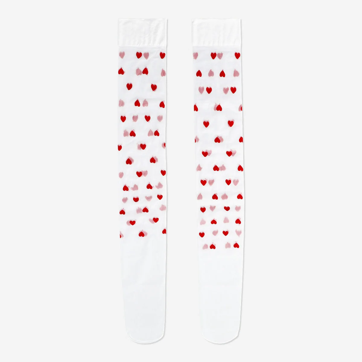 Stockings with red hearts - One size - Image 2