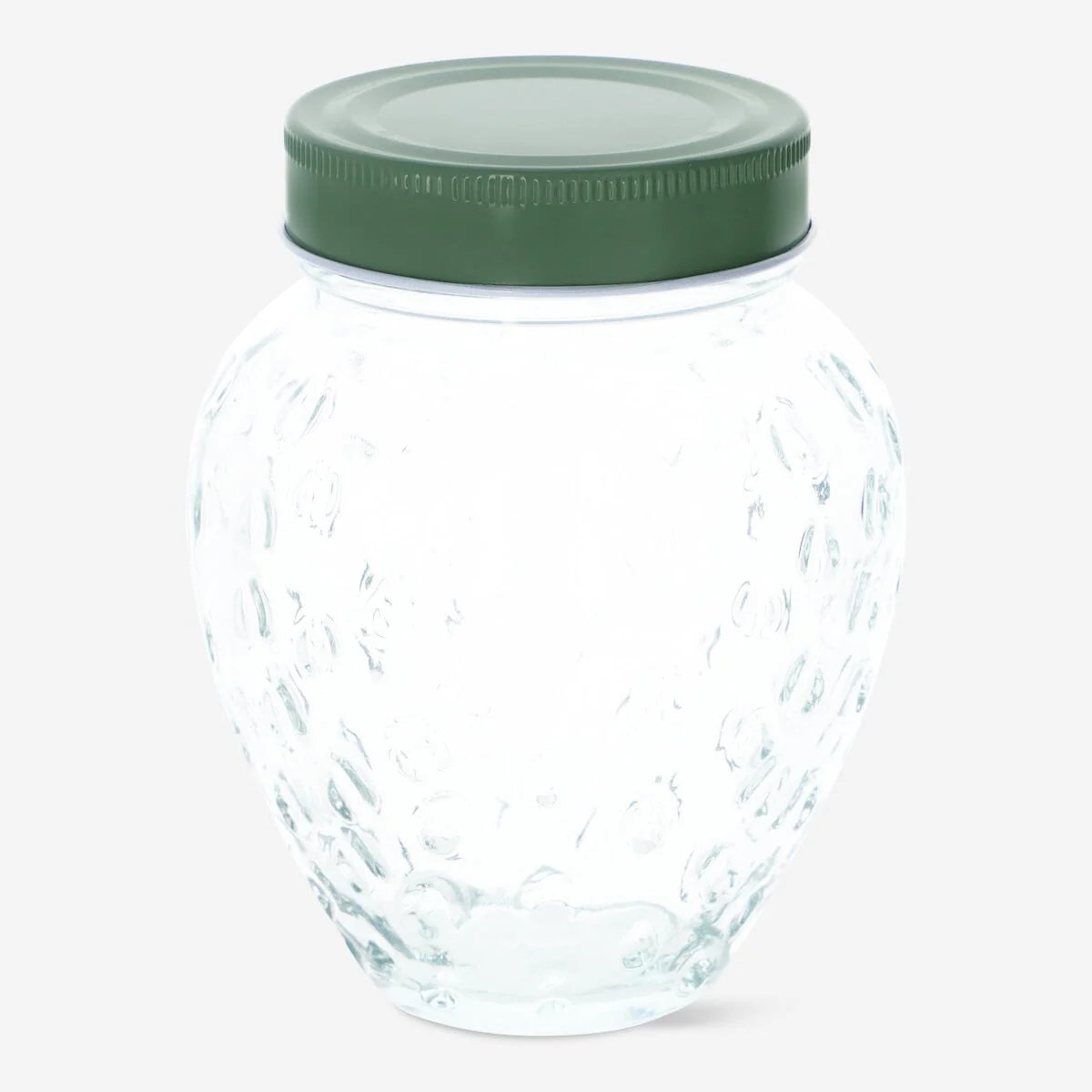 Strawberry glass jar. 500 ml