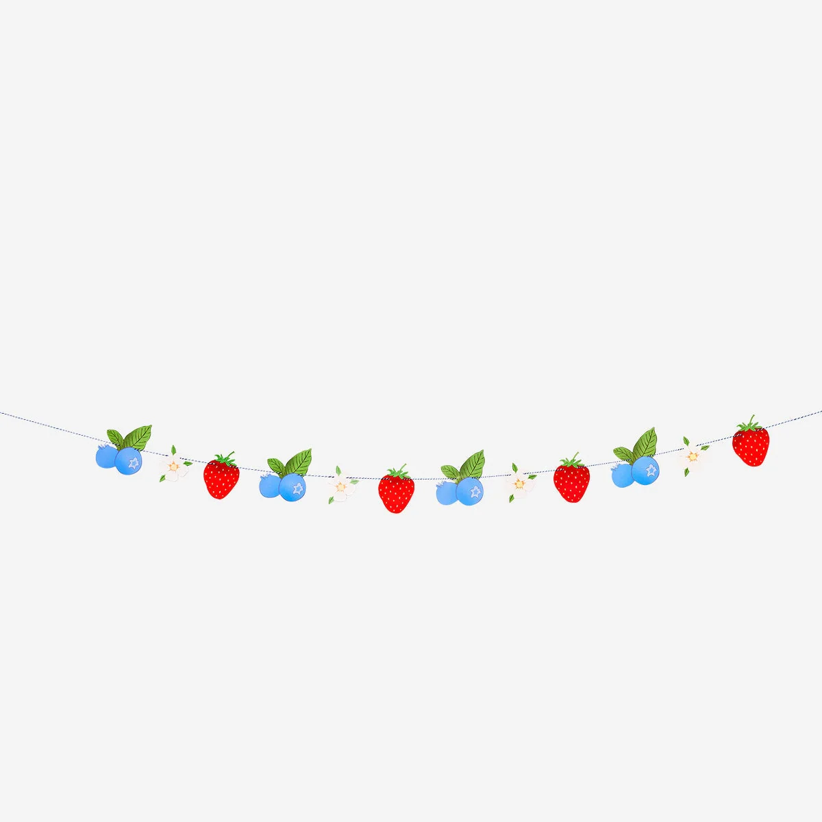 Strawberry paper garland - 300 cm - Image 2