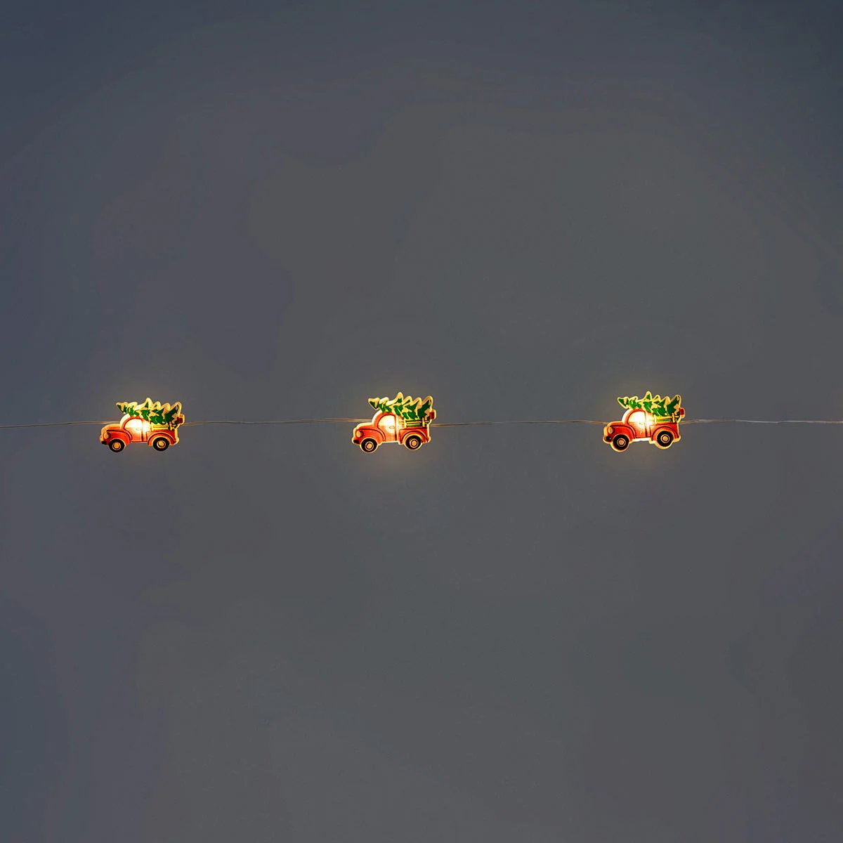 String lights with red cars and Christmas trees - 228 cm - Image 2
