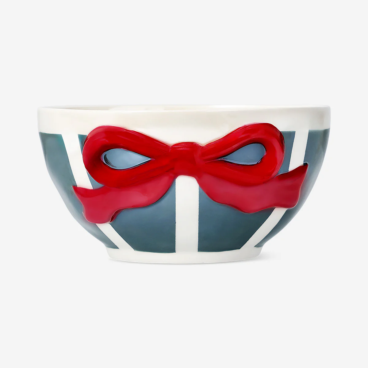 Striped bowl with embossed bow - 16 cm - Image 2