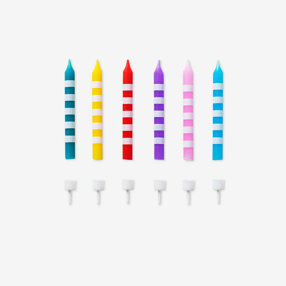 Striped cake candles. 12 pcs - Image 3