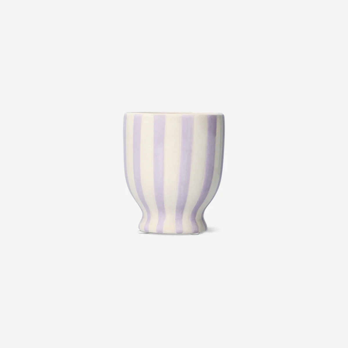 Striped purple flowerpot - Small - Image 2