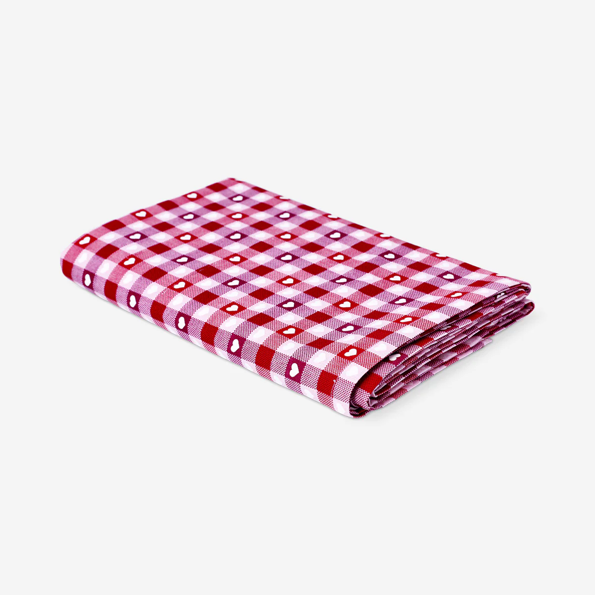 Tablecloth with checks and hearts - 140x220 cm - Image 3