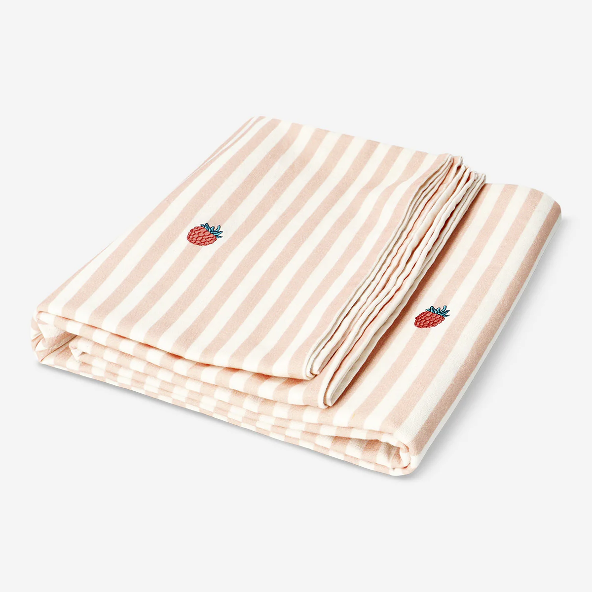 Tablecloth with embroidered raspberry - 140x220 cm - Image 3