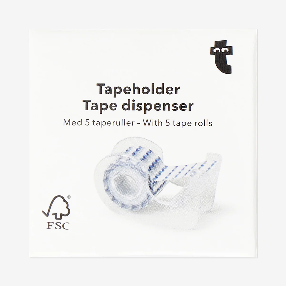 Tape dispenser with tape rolls- 5 pcs - Image 3