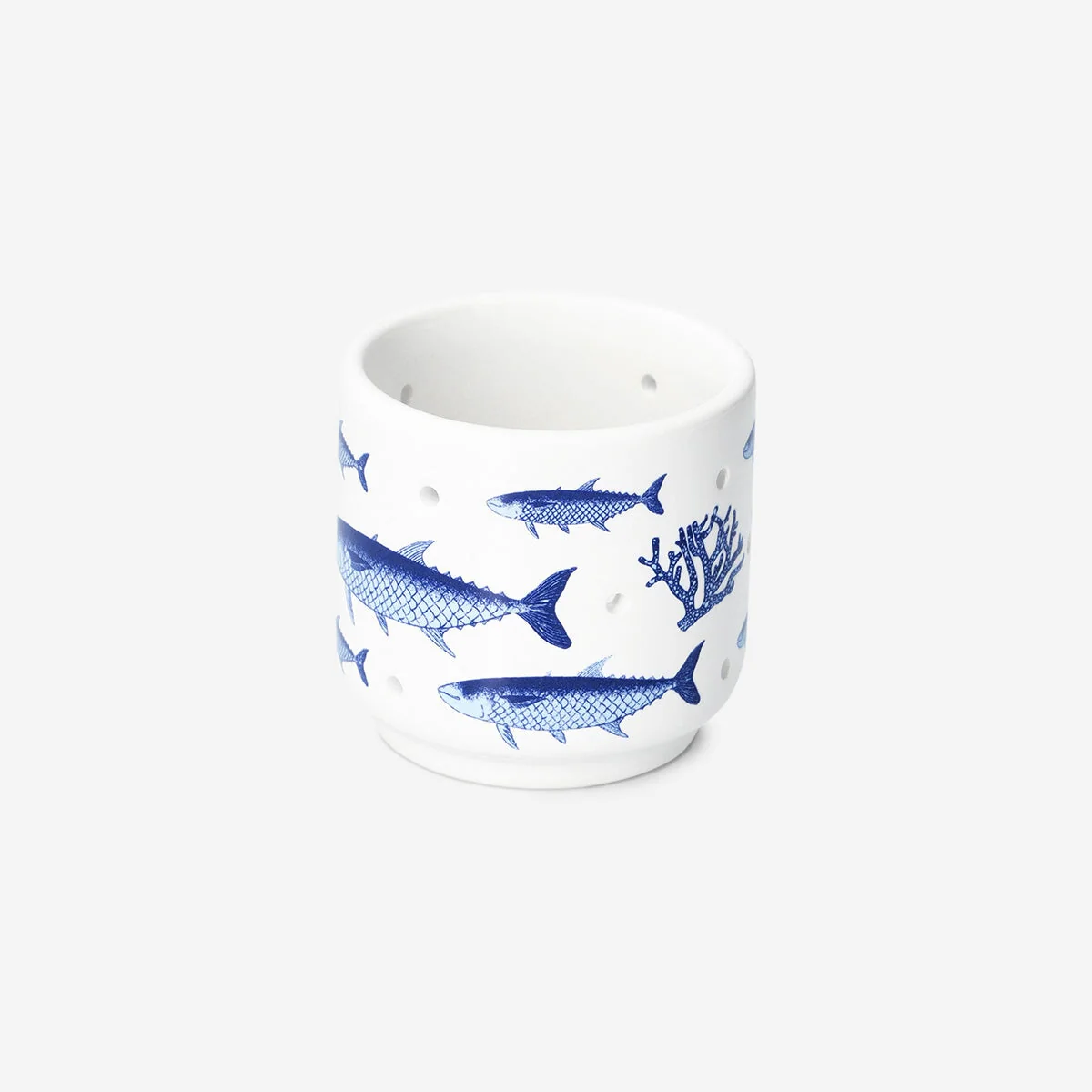 Tealight holder with fish print