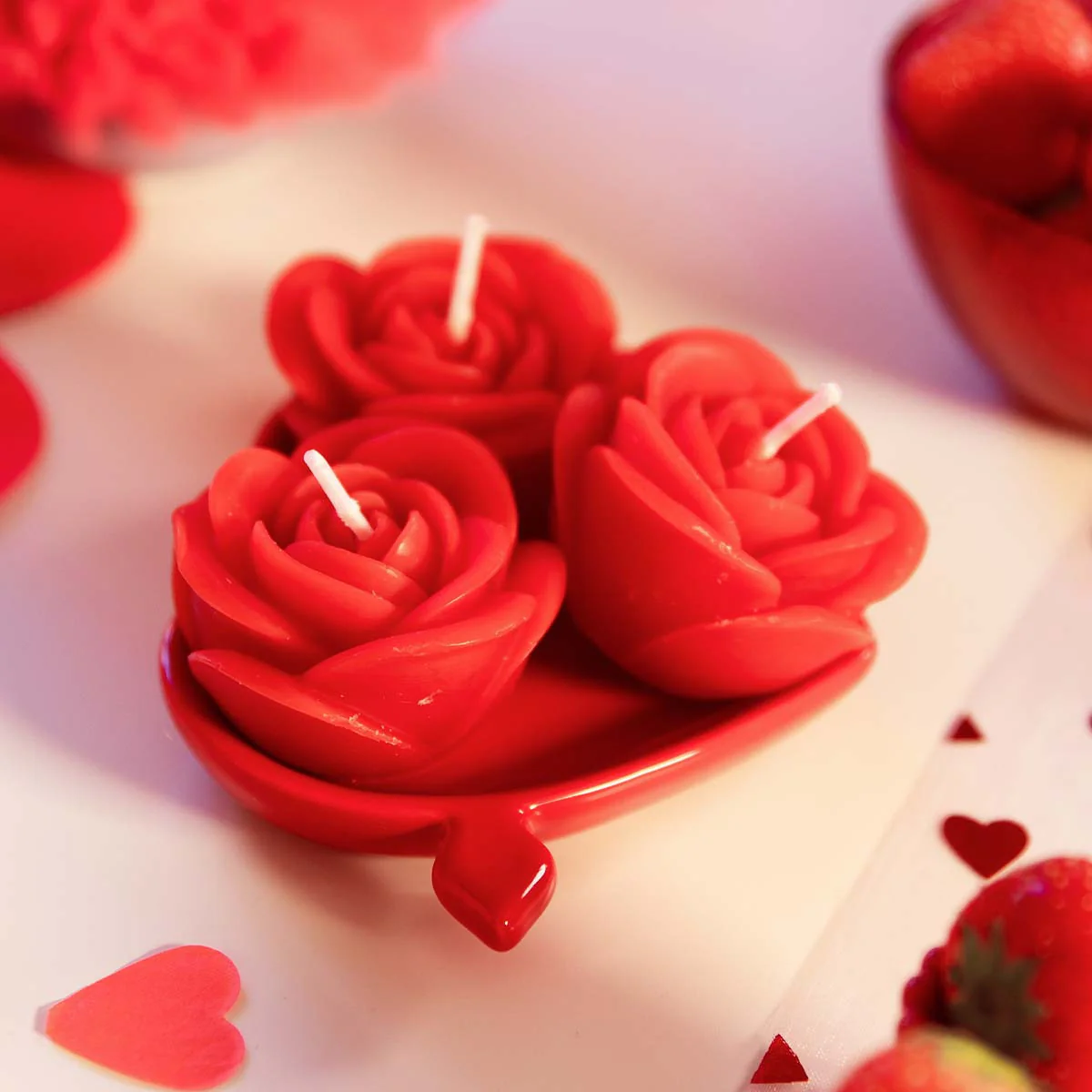 Rose tealights. 3 pcs - Image 3