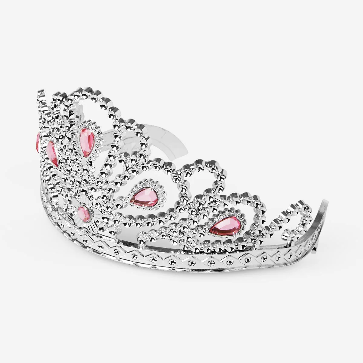 Silver tiara with gemstones - For kids - Image 2