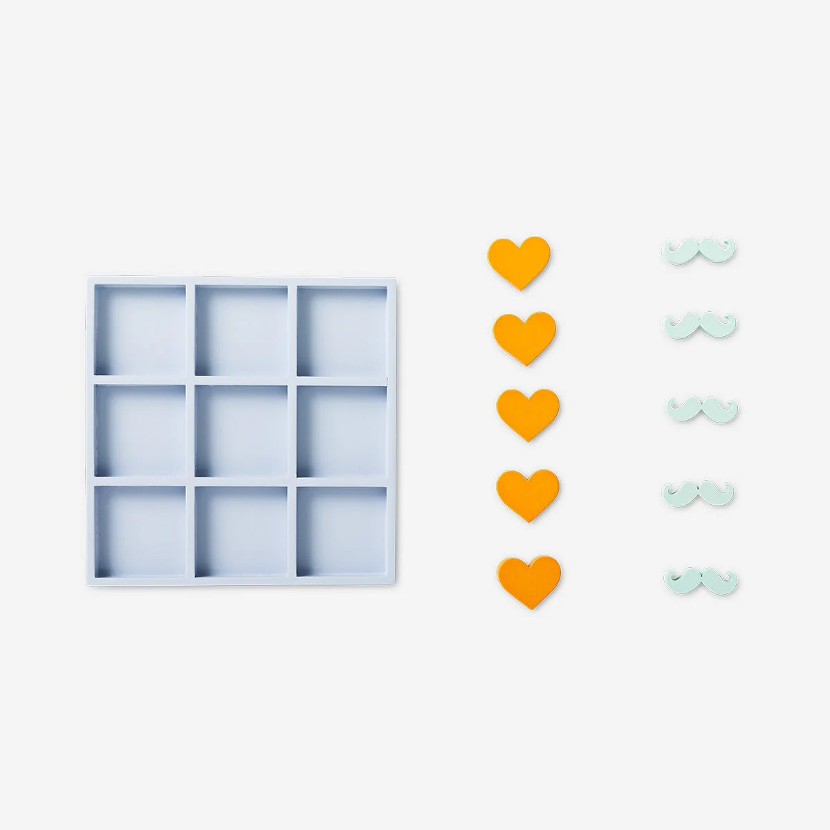Tic-tac-toe moustache and heart themed - Image 2