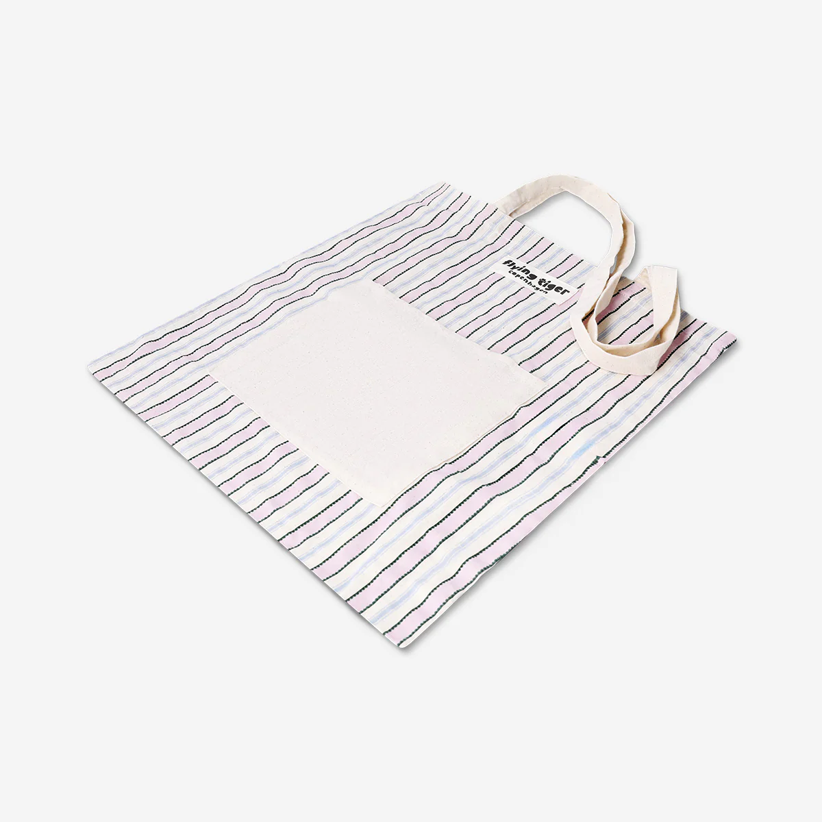 Tote bag - Stripes with a pocket - Image 3