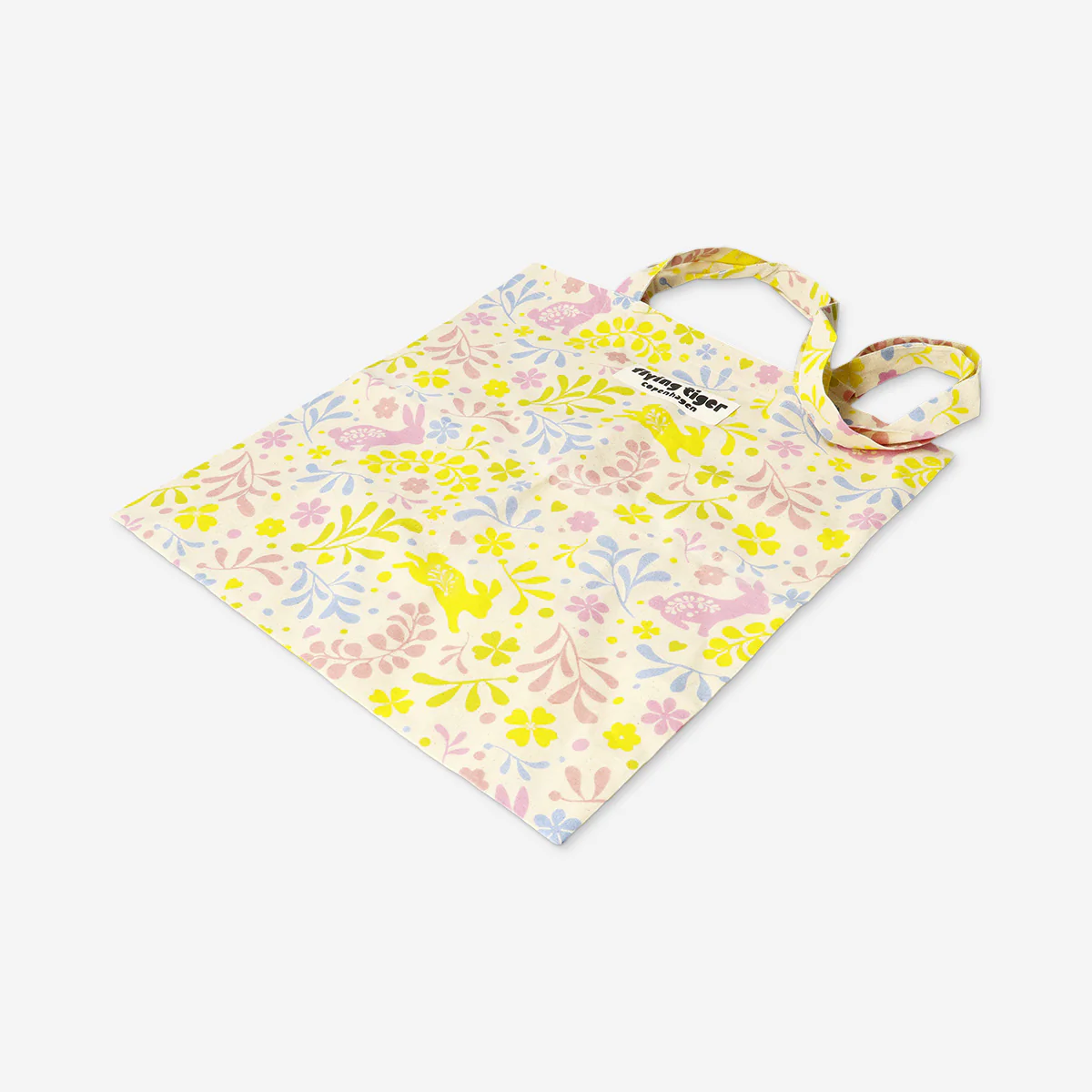 Tote bag - Bunnies and flowers - Image 3