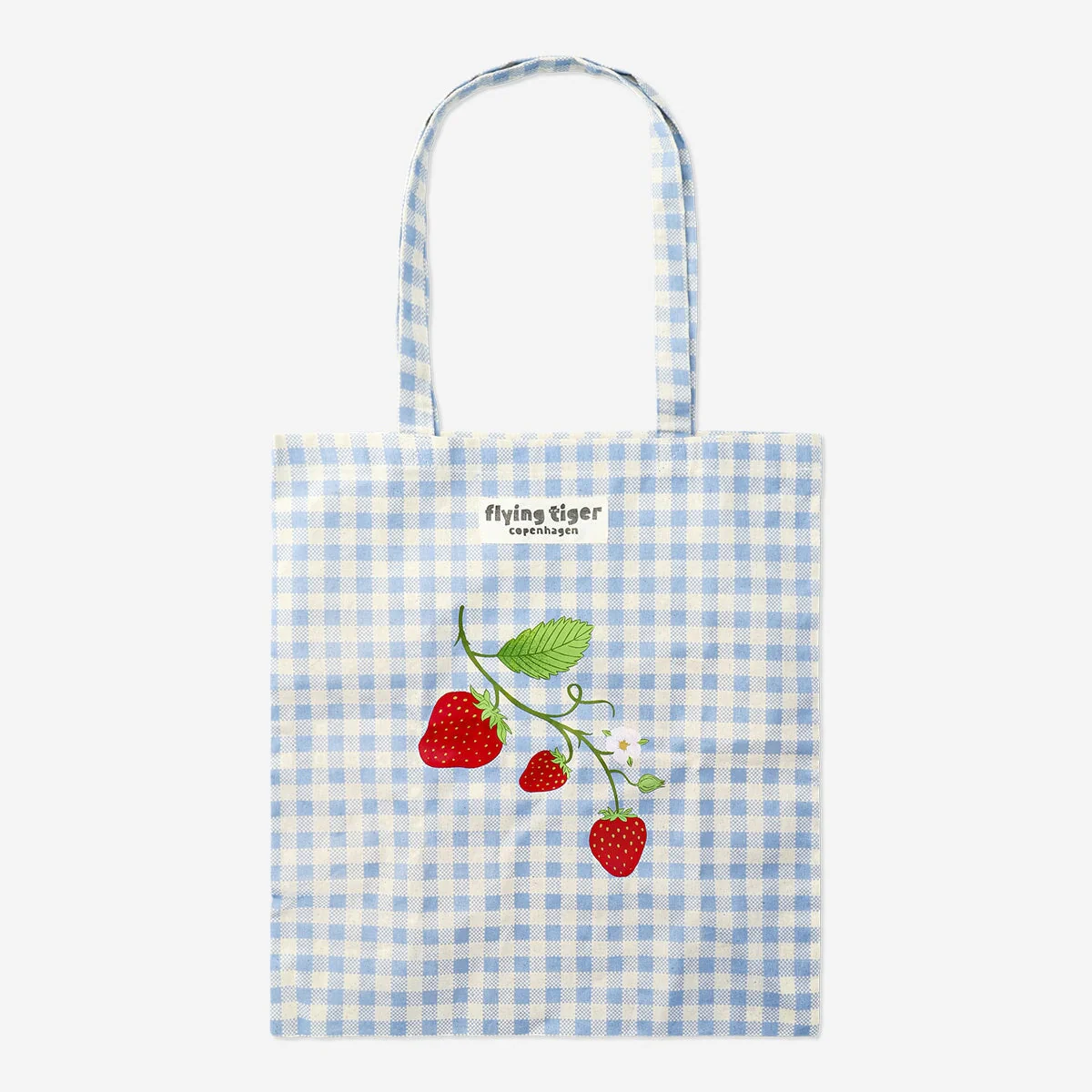 Tote bag with strawberry print
