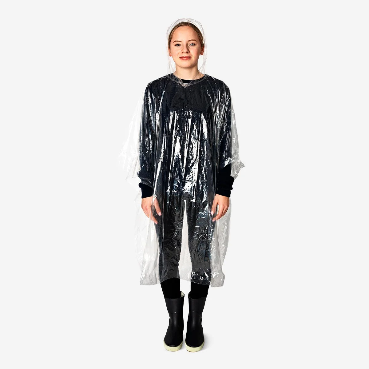 Transparent Rain Poncho for Adults
