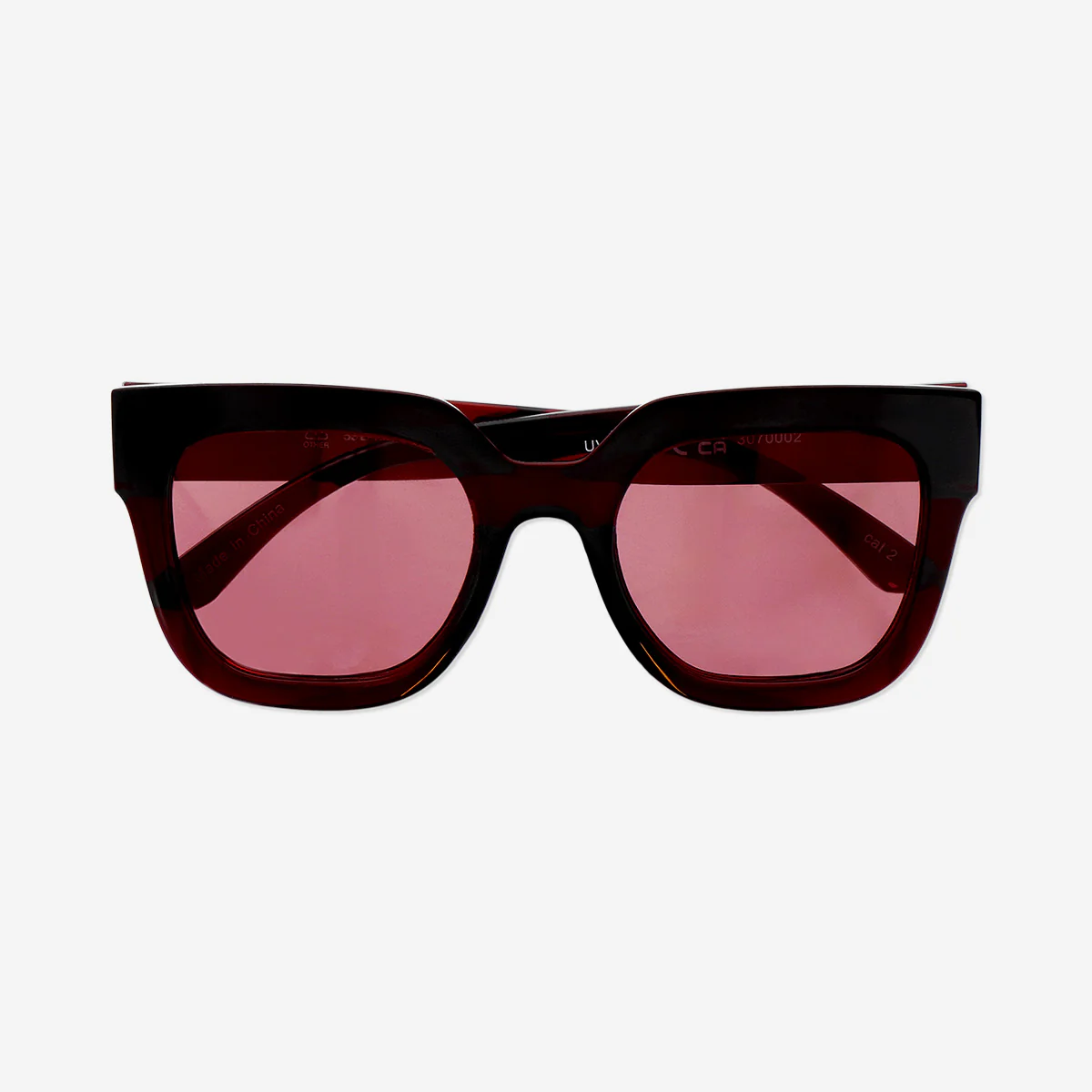 Transparent red sunglasses